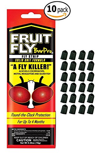 10-Pack of BarPro Control Fruit Fly Strips with 24 MBW NW Brands Bottle Pourer Bug / Dust Caps
