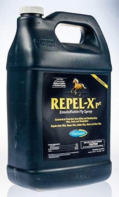 Farnam Repel-X PE ONE GALLON Concentrate Makes Fly Spray that Kills on Contact Deer Flies Makes 8 Gallons