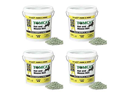 MOTOMCO 008-32345 Tomcat Rat And Mouse Bait Pellet, 10 lb (Pack of 4)