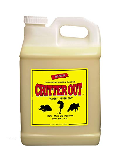 Rat, Mouse and Rodent Repellent: Critter Out 1 Gallon Concentrate (Makes 10 Gallons)