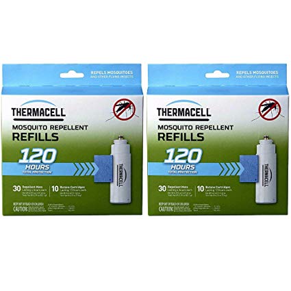 Thermacell Mega Refill Packs (R-10): 60 Mats and 20 Butane Cartridges - 2-Pack