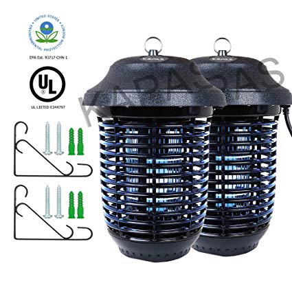 Kapas Electric Insect Zapper, New Upgrade with Free Hanger 40W Outdoor Bug Killer Lantern for Mosquitoes, Flies, Gnats, Pests & Other Insects, 1 Acre Coverage (2)