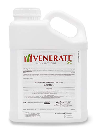 Venerate XC Bioinsecticide 1 Gallon, insecticide for mites, thrips, aphids, borers, whitefly, leafhoppers on Grapes, Strawberries, Potatoes, Citrus and more
