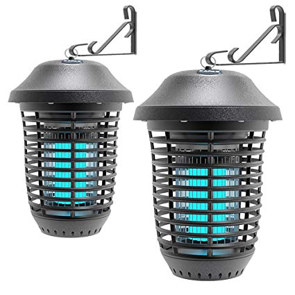 KAPAS Electric Bug Zappers, New Upgrade with Free Hanger 40W Outdoor Pest Control Lantern for Mosquitoes, Flies, Gnats, Pests & Other Insects, 1 Acre Coverage (2 pack)