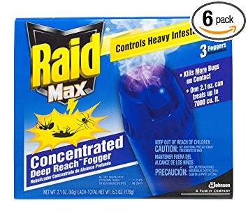 Raid Max Fogger 2.1-Ounce Cans (Pack of 6)